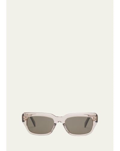 Celine 3-dot Acetate Rectangle Sunglasses - Natural