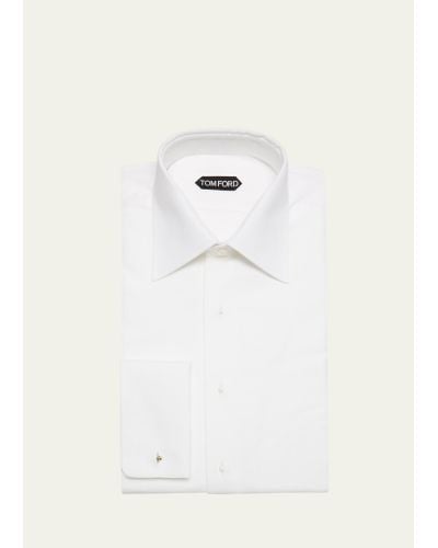Tom Ford French Cuff Pique Dress Shirt - Natural