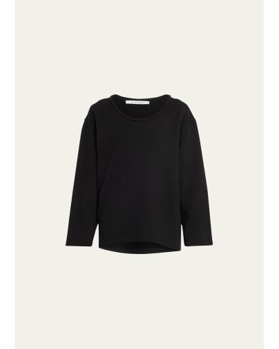 Another Tomorrow Cocoon Fleece Sweatshirt - Black