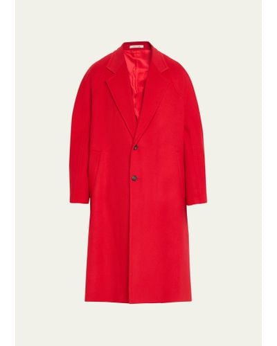 Alexander McQueen Wool-cashmere Oversized Coat - Red