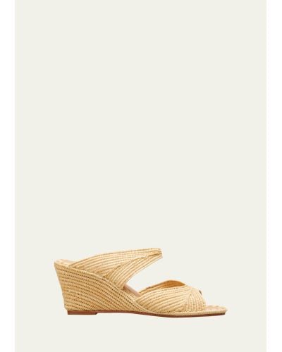 Carrie Forbes Houcine Raffia Wedge Sandals - Natural