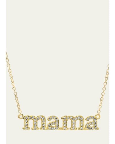 Jennifer Meyer Diamond Pave Mama Necklace - Natural