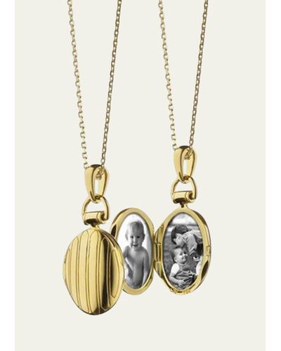 Monica Rich Kosann Infinity Diamond And Gold Locket Necklace - White