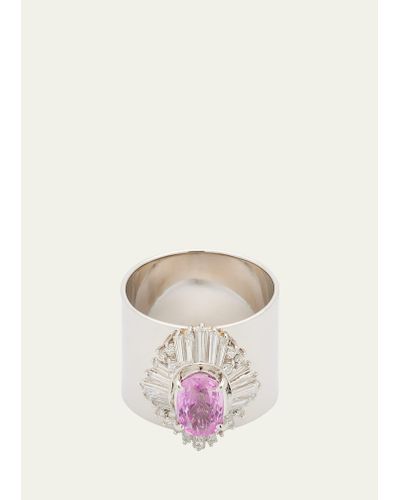 YUTAI Pink Sapphire And Diamond Revive Ring - White