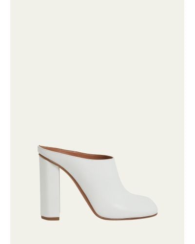 Alaïa Leather Block-heel Mules - White
