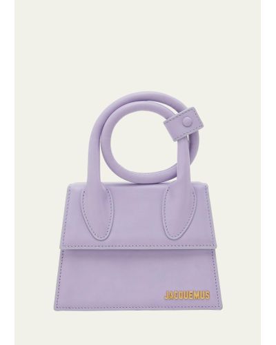 Jacquemus Le Chiquito Noeud Coil Top-handle Bag - Purple