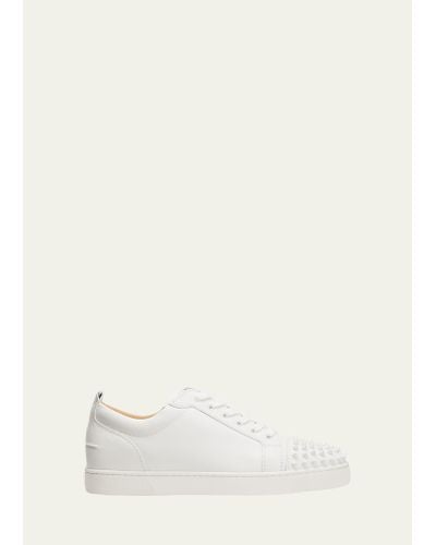 Christian Louboutin Louis Junior Spiked Low-top Sneakers - Natural
