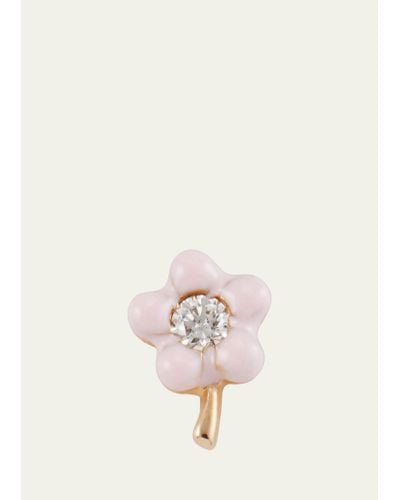 Alison Lou 14k Yellow Gold Small Flower Stud Earring - Natural