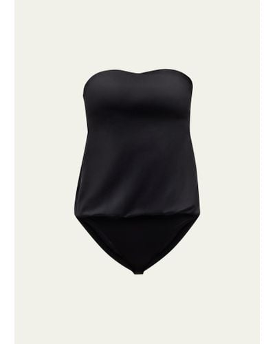 Norma Kamali Strapless Babydoll Mio One-piece Swimsuit - Black