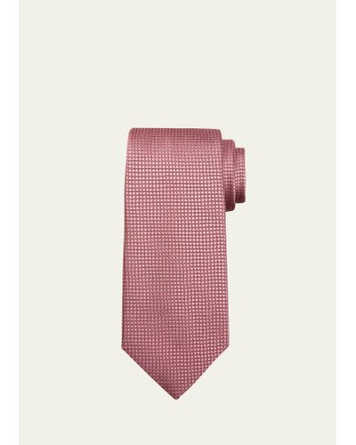 Charvet Textured Silk Tie - Pink