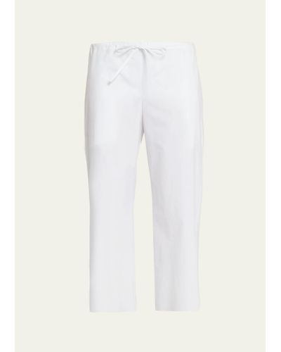 The Row Jubin Drawstring Cropped Pants - White