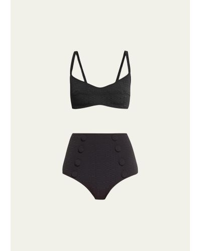 Lisa Marie Fernandez Balconette Two-piece Bikini Set - Black