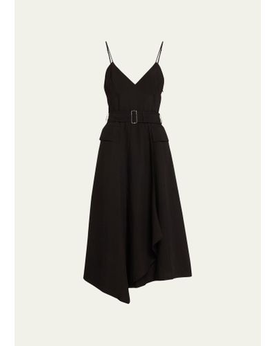 A.L.C. Jacquelyn Belted A-line Midi Dress - Black