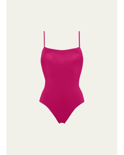 Eres Aquarelle One-piece Swimsuit With Thin Straps - Pink