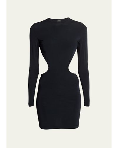 Balenciaga Cutout Body-con Mini Dress - Black
