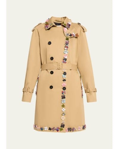 Libertine Button Town Belted Trench Coat - Natural