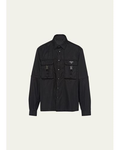 Prada Re-nylon Cargo Sport Shirt - Black