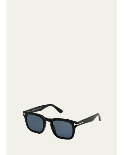 Tom Ford Dax Square Acetate Sunglasses - White