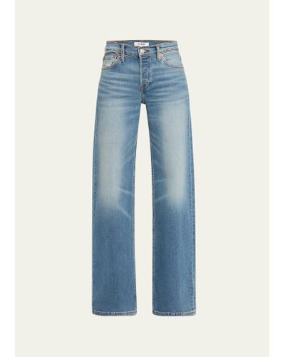 RE/DONE Mid-rise Wide-leg Jeans - Blue