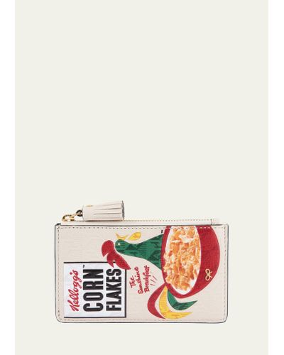 Anya Hindmarch Anya Brands Cornflakes Zip Card Case - White