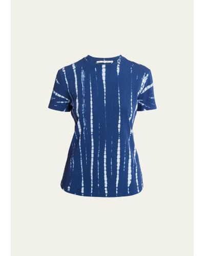 Proenza Schouler Finley Tie-dye Crewneck T-shirt - Blue