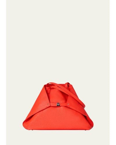Akris Ai Medium Convertible Shoulder Tote Bag - Red