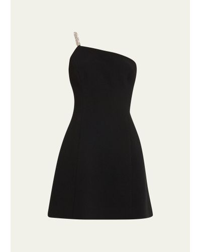 Rachel Gilbert Kyra Mini One-shoulder Embellished Dress - Black