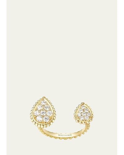 Boucheron Serpent Boheme Diamond 2-motif Ring In Yellow Gold - Natural