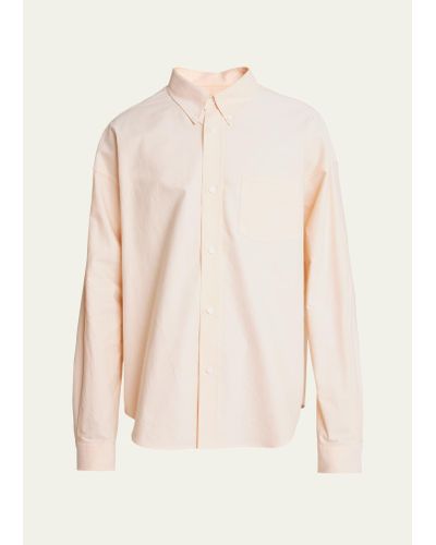 Givenchy Oxford Loose-fit Sport Shirt - Natural