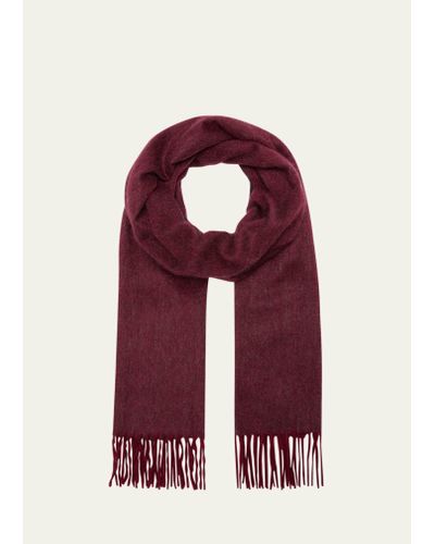Begg x Co Cashmere Arran Reversible Scarf - Red