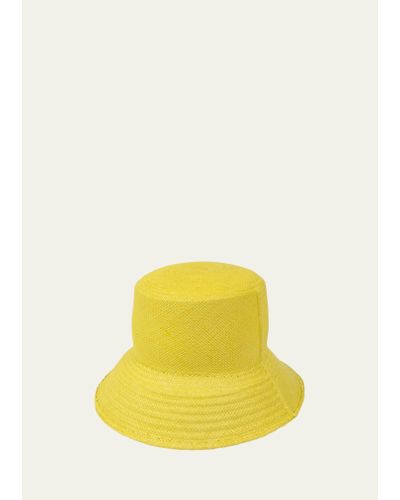 Barbisio Becky Straw Bucket Hat - Yellow