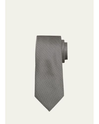 Charvet Micro-jacquard Silk Tie - Gray