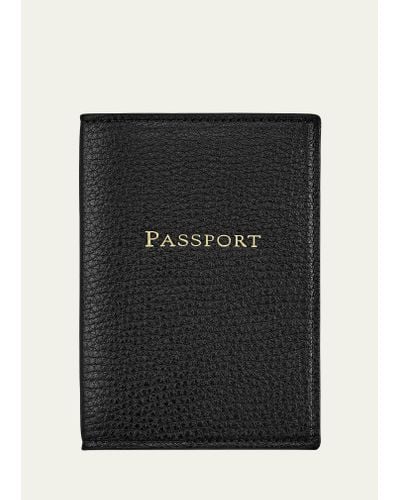 Bergdorf Goodman Leather Passport Holder - Black