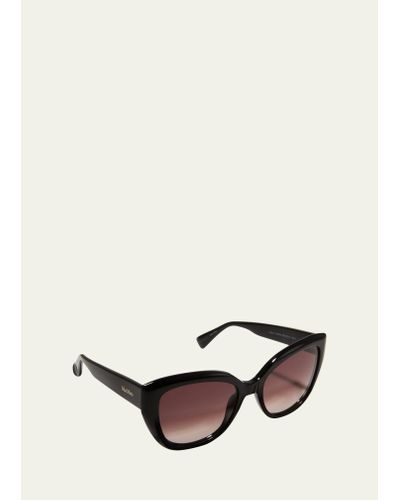 Max Mara Gradient Acetate Cat-eye Sunglasses - Natural