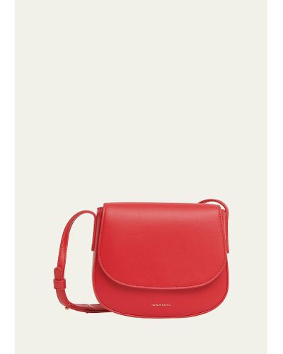 Mansur Gavriel Mini Apple Leather Crossbody Bag - Red