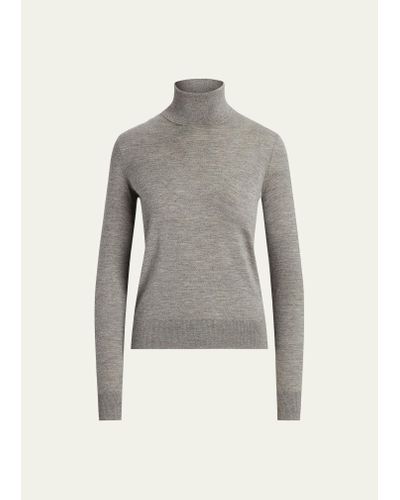 Ralph Lauren Collection Cashmere Turtleneck Sweater - Gray