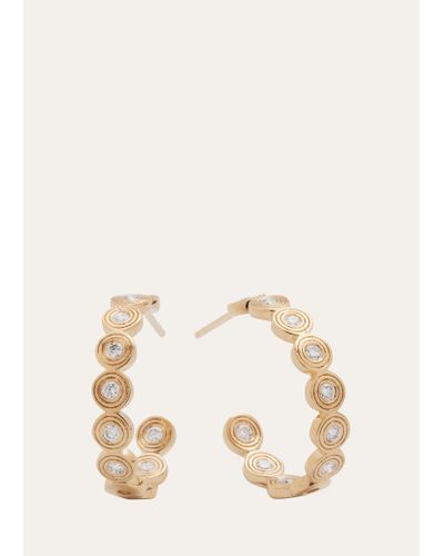 Sydney Evan 14k Gold Fluted Diamond Earrings - Natural