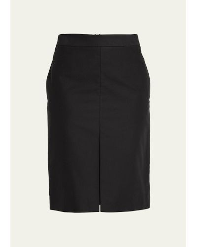 The Row Benson Cashmere-blend Pencil Skirt - Black