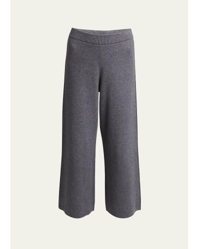 Proenza Schouler Grace Pull-on Cotton-cashmere Pants - Gray