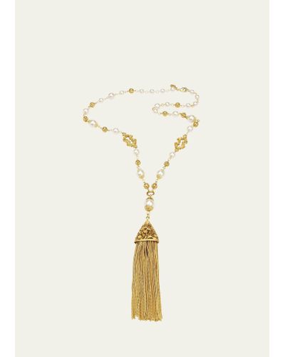 Ben-Amun Chain Tassel Pendant Necklace - Natural