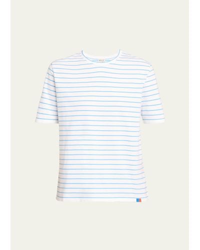 Kule The Modern Cotton Stripe Short-sleeve T-shirt - White