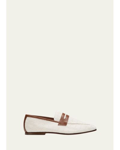 SOPHIQUE Essenziale Classic Bicolor Penny Loafers - Natural