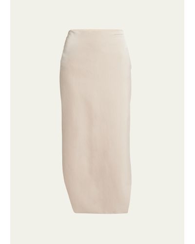 Givenchy Hi-low Hem Silk Skirt - White