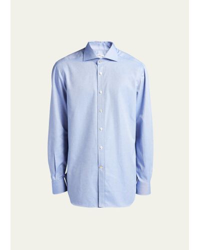 Kiton Check-print Dress Shirt - Blue