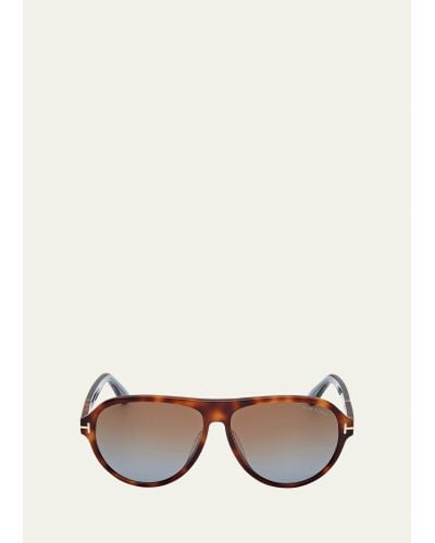 Tom Ford Quincy Photochromic Aviator Sunglasses - Natural