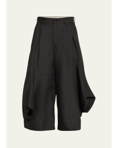 Comme des Garçons Pleated Skirt Overlay Pants - Black