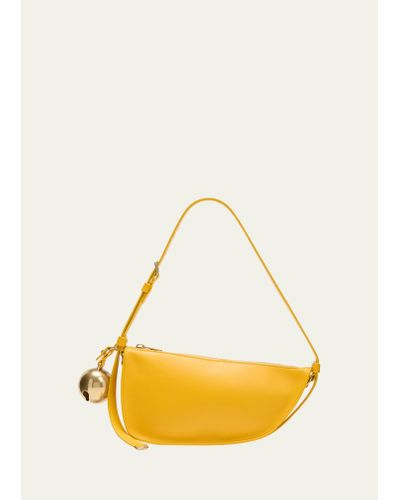 Burberry Shield Sling Leather Shoulder Bag - Yellow