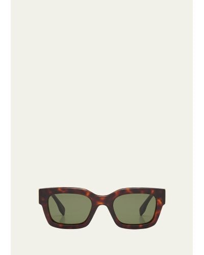 Fendi Signature Oval Logo Sunglasses - Natural