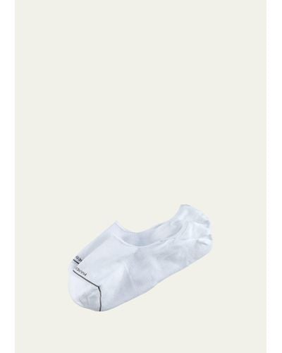 Marcoliani Invisible Touch Solid No-show Socks - White