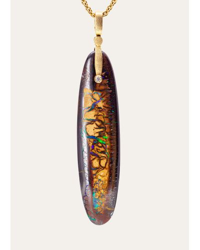 Alex Sepkus Sticks & Stones Yowah Opal Pendant With Diamond - White